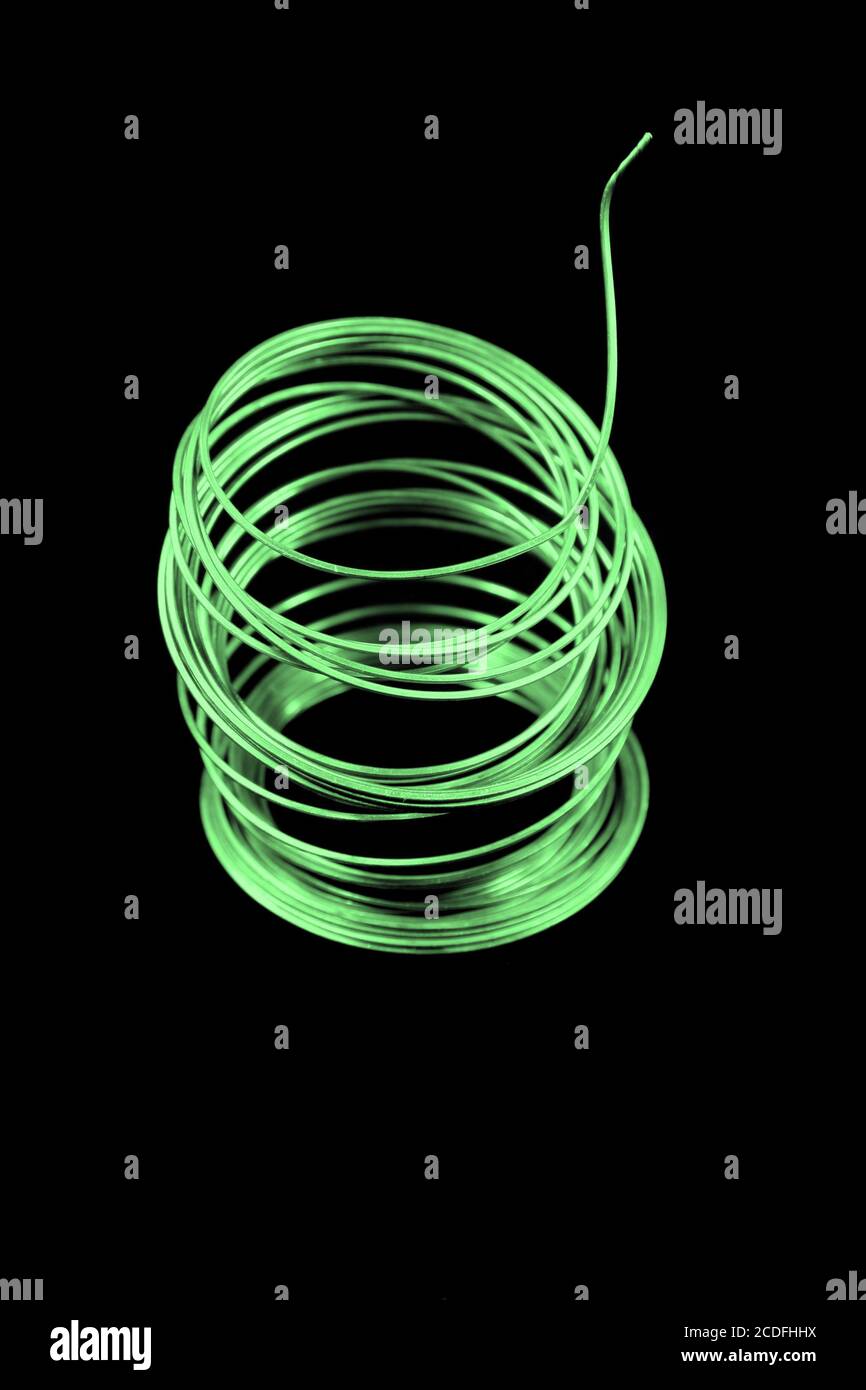 Filo fusibile verde Foto Stock