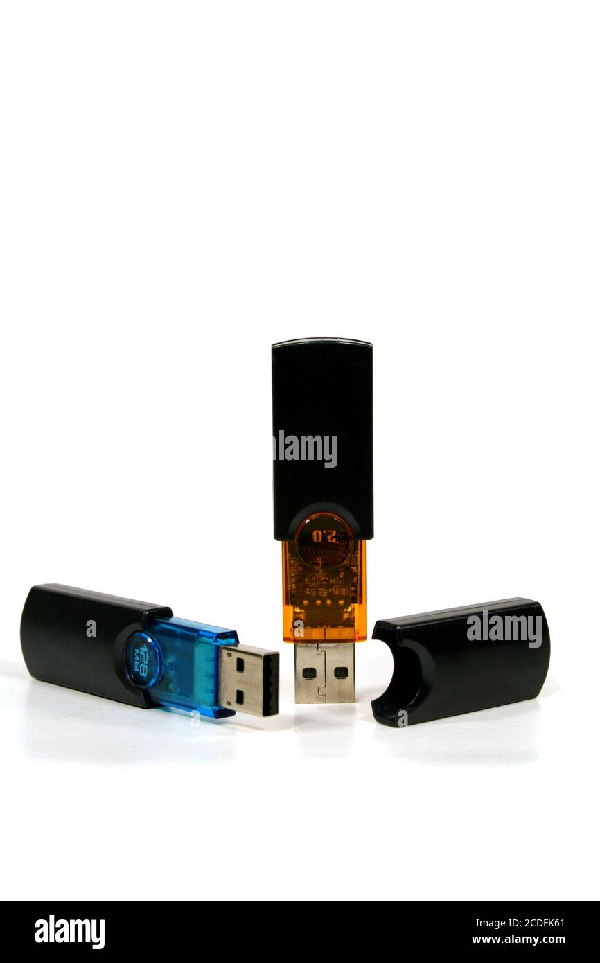Chiavi di memorizzazione dati USB Foto Stock