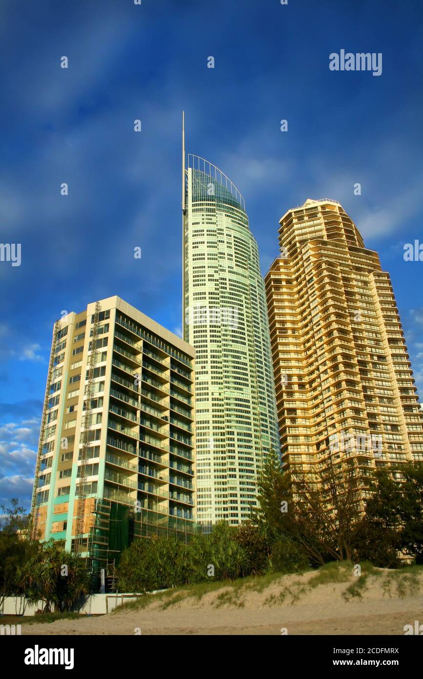 Surfers Paradise Towers Foto Stock