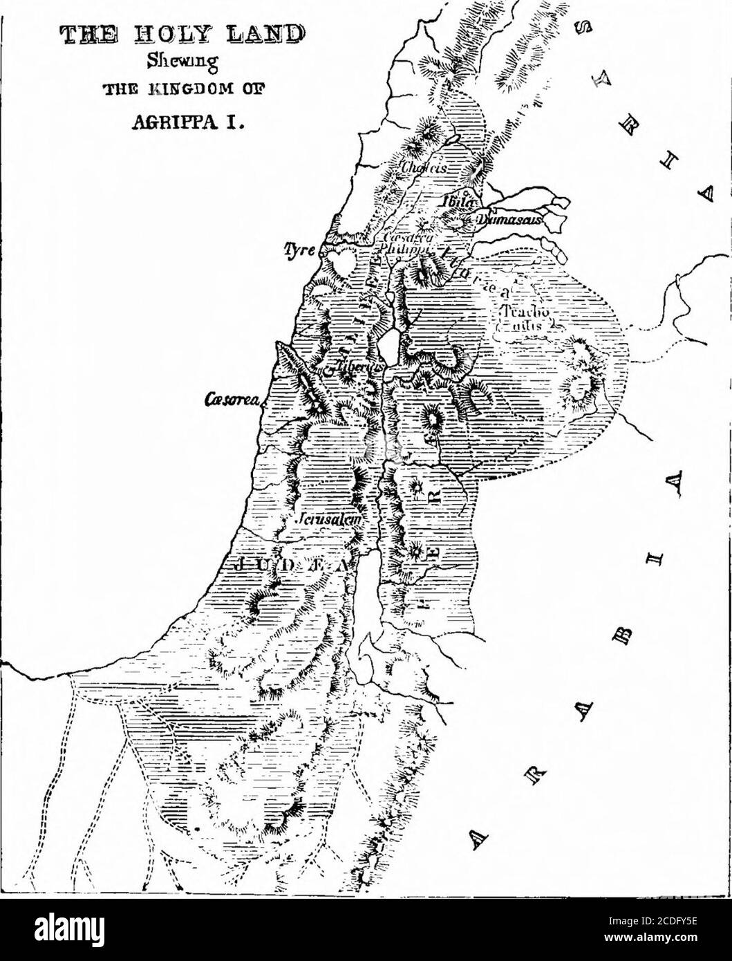 . Dizionario della conoscenza religiosa [risorsa elettronica]: Per uso popolare e professionale, comprendente informazioni complete su argomenti biblici, teologici ed ecclesiastici . Mappe che mostrano i cambiamenti politici in Palestina, e gli altri fatti ben noti della sua carriera. Questo massacro si è svolto in modo prob-abile durante la sua ultima malattia, e non molto tempo prima della sua morte - 4 n.r. La sua sete di sangue, specialmente negli ultimi giorni del suo regno, è HEEOD 427 HEEOD Foto Stock