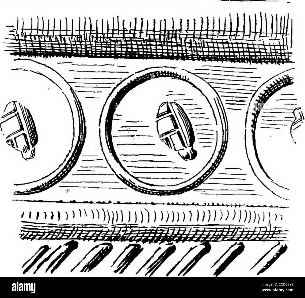 . Il palazzo di Minos : un resoconto comparativo delle fasi successive della civiltà cretese, come illustrato dalle scoperte di Cnosso . , non per askew pressato askew da askew sull'argilla umida, ma piuttosto da sigillo-pietra abroken. Ci può essere poca esitationin che riconosce nel modello paneledpattern, di cui abbiamo qui un frammento, una variante di una classe di disegni molto frequenti sigilli oncretani di questo e del periodo pre-cedente, e che in factare convenzionalizzato repressioni di faQades architetturali.in Fig.411,t, 1,2, un intaglio di cristallo di tipo piatto, che aveva il suo greatestvogue Foto Stock