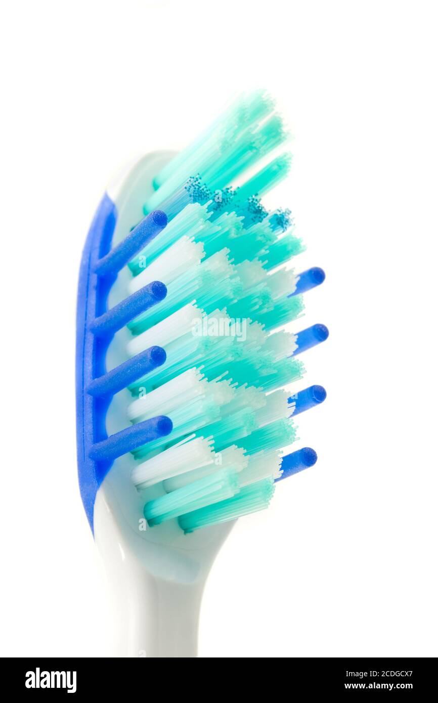 Stile di vita sano - massima pulizia dello spazzolino Foto Stock