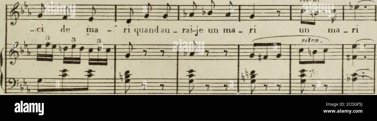 . Le caïd : opéra bouffon en 2 actes . ritm.. (B.C. 1108.Ï 156 / tempo t. £* m m V v -l le vol   ci ! m acceso Foto Stock