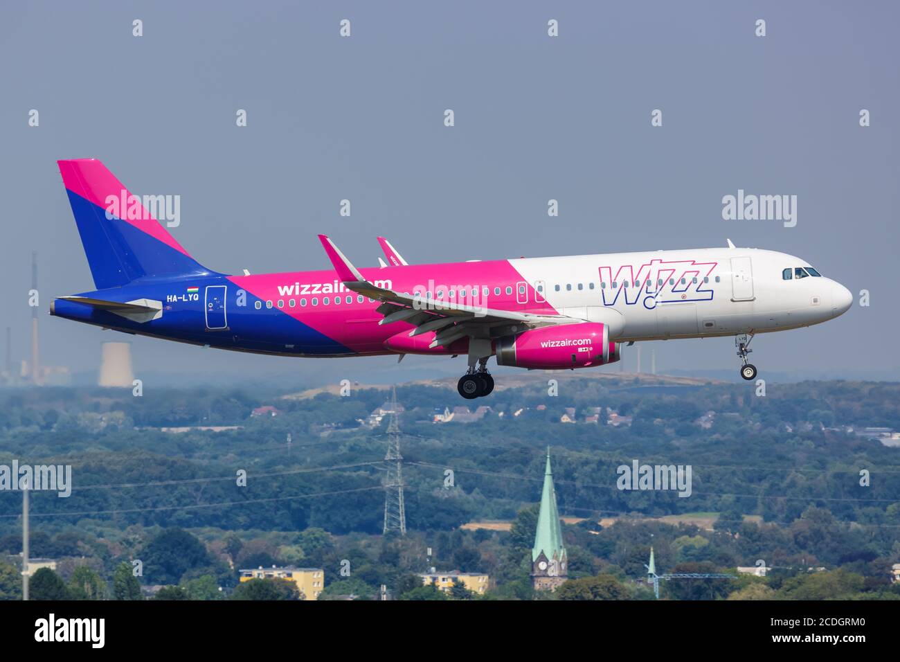 Dortmund, Germania - 10 agosto 2020: WizAir Airbus A320 aereo all'aeroporto Dortmund (DTM) in Germania. Airbus è un bas europeo di fabbricazione di velivoli Foto Stock