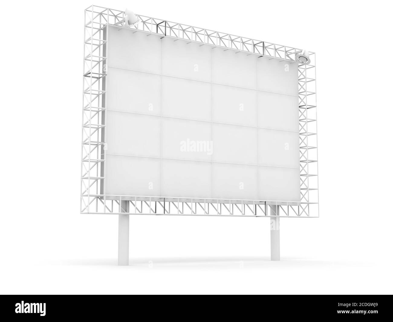 Informazione pubblicitaria banner con illuminazione Foto Stock