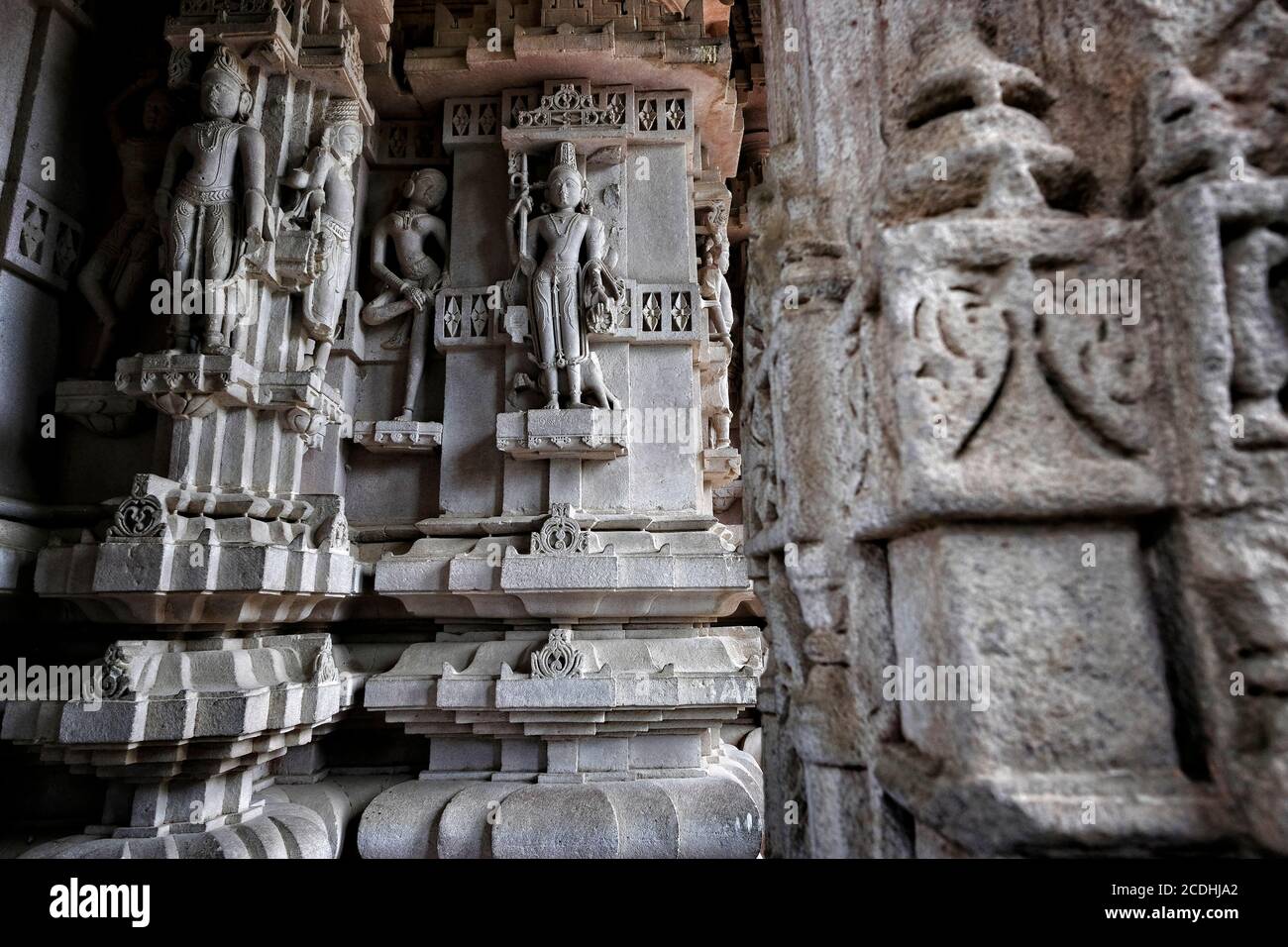 Mandore giardino è la raccolta di memoriali e templi della dinastia Marwar a Jodhpur, Rajasthan. India. Foto Stock