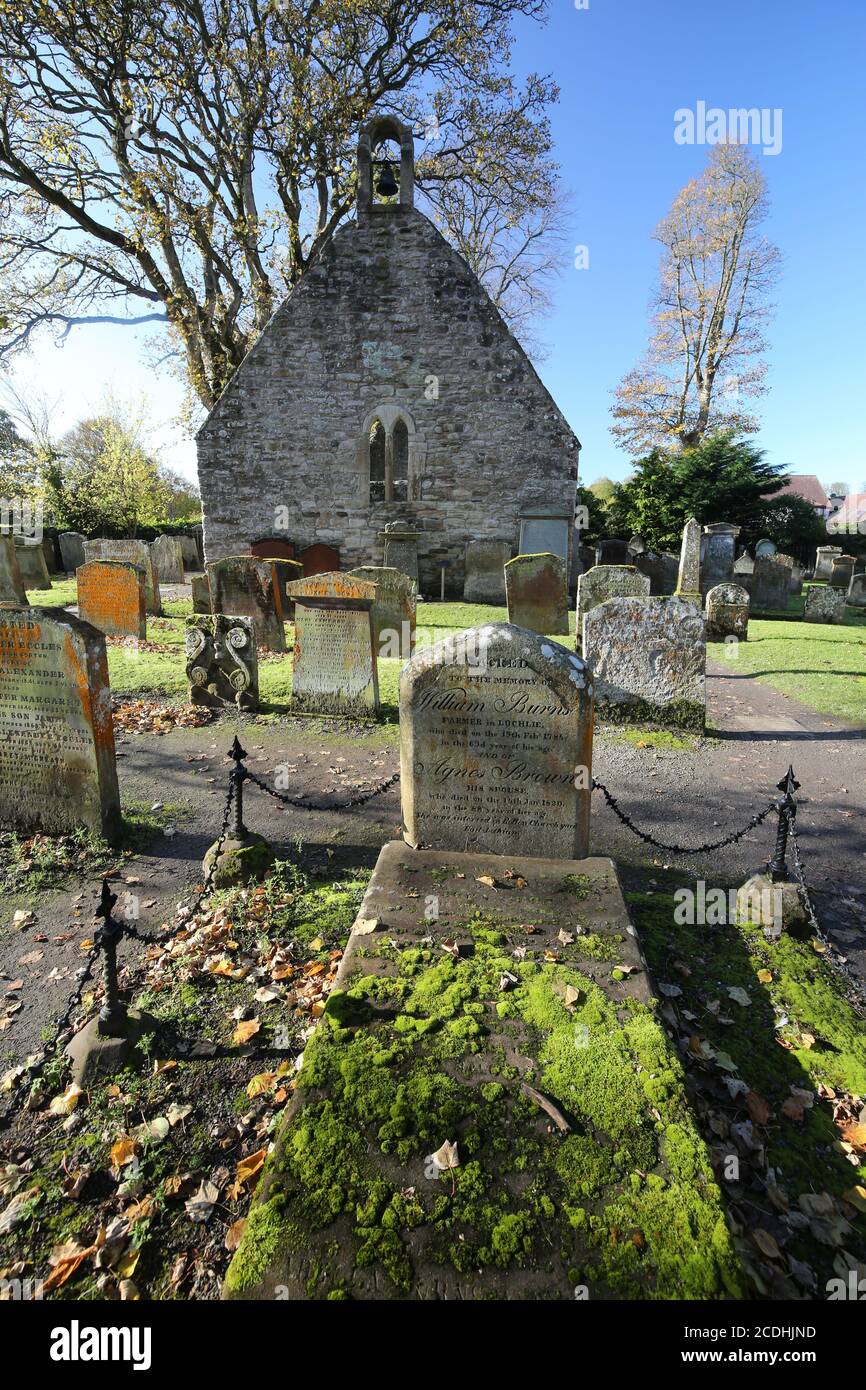 Alloway Auld Kirk, Ayrshire, Scozia, risale al 16 ° secolo, ha ispirato Robert Burns a scrivere la poesia tale di Tam o Shanter Foto Stock