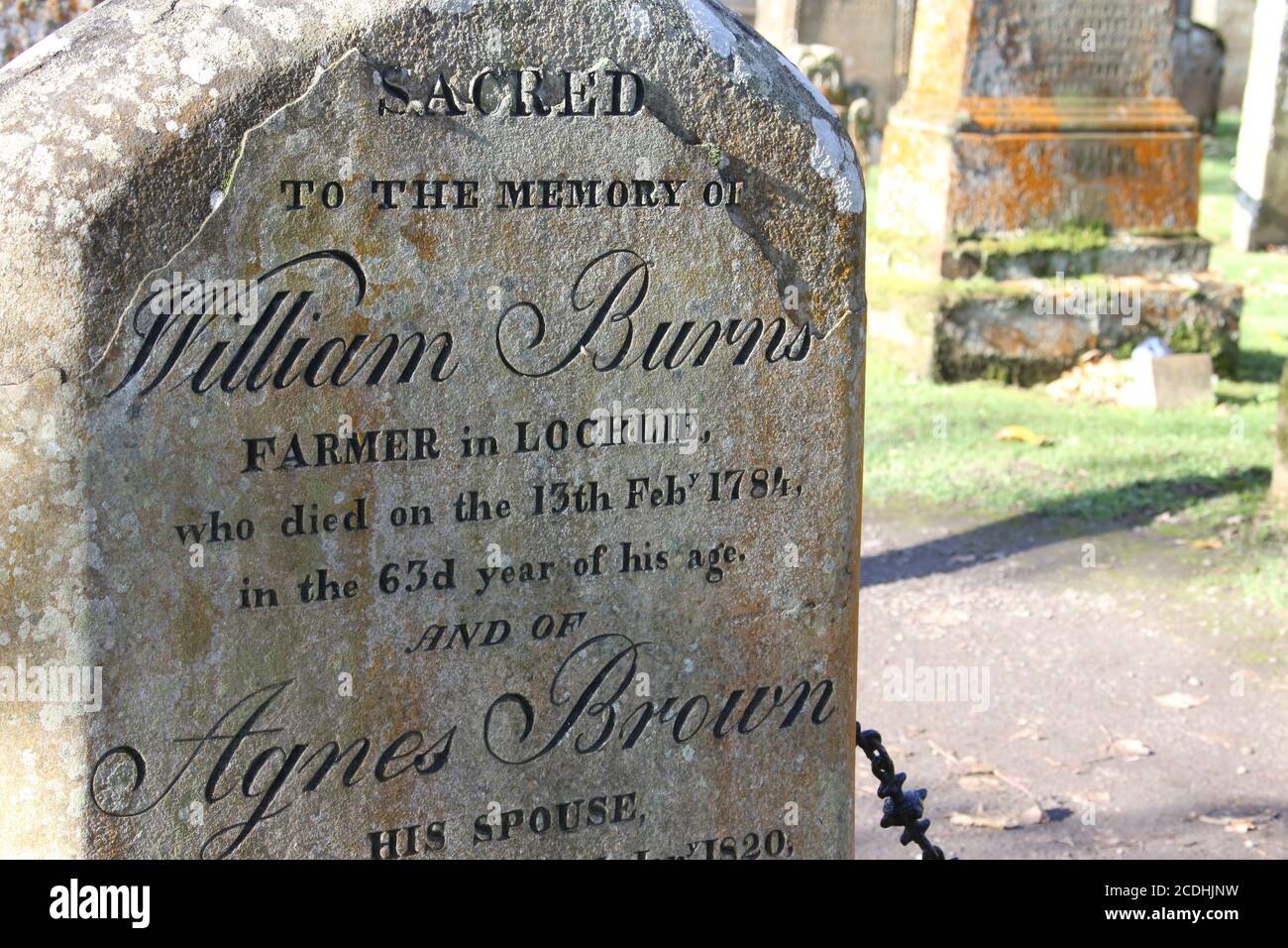 Alloway Auld Kirk, Ayrshire, Scozia, risale al 16 ° secolo, ha ispirato Robert Burns a scrivere la poesia tale di Tam o Shanter Foto Stock