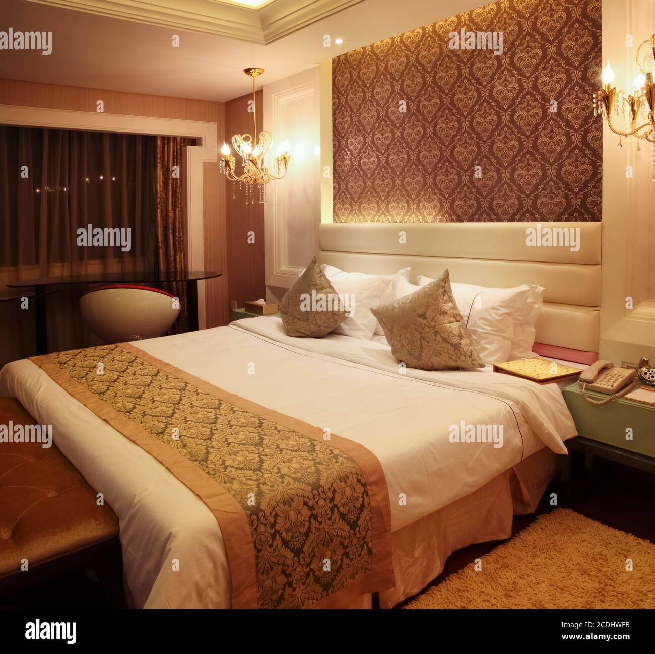 camera da letto Hotel Foto Stock