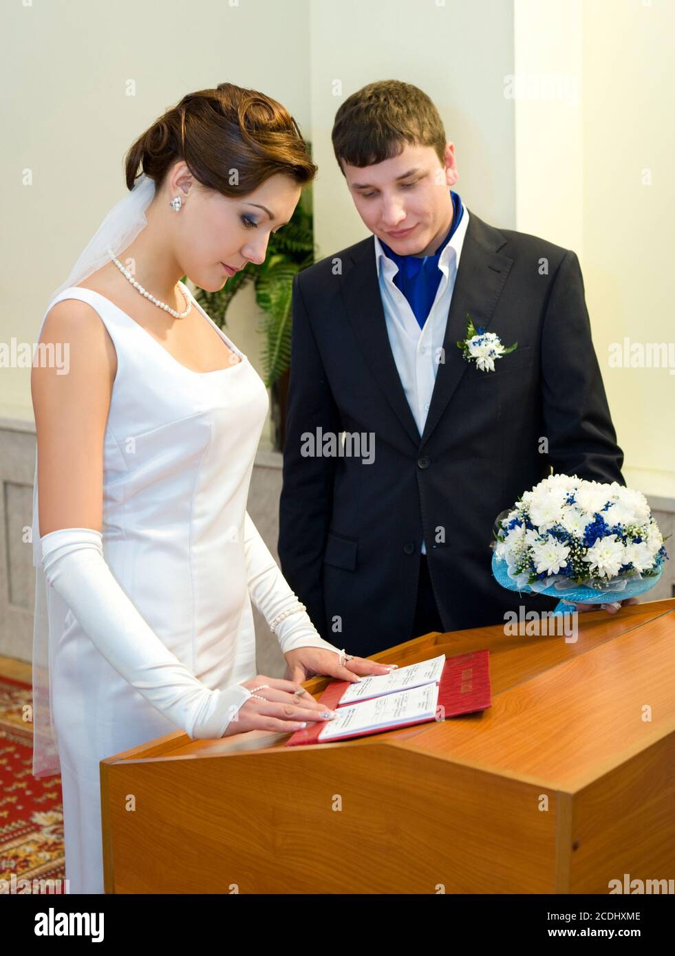 iscrizione al matrimonio Foto Stock