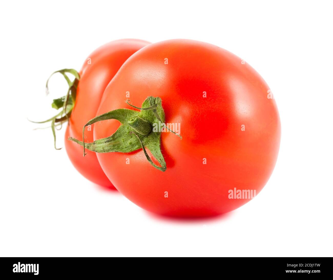 Coppia di pomodori rossi Foto Stock