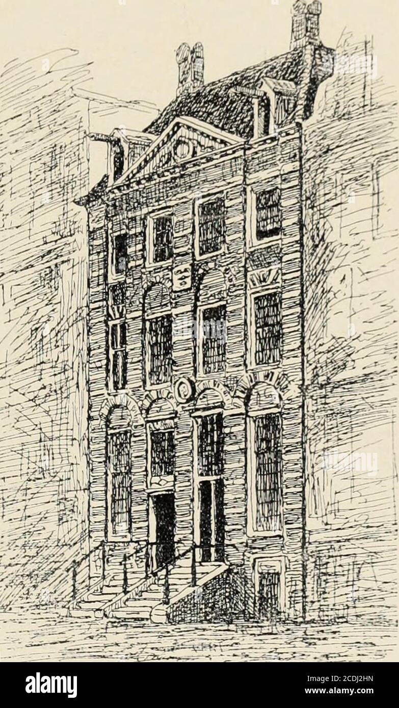 . Rembrandt; des meisters gemälde nel 643 abbildungen . Rembrandt ein großes Bild, von dem er aber nur das Maß(10 Fuß lang und 8 Fuß hoch) angibt. Wohl mit Recht hat man nach dieser Maß-angabe geschlossen, daß es die Blendung Simsons gewesen ist (S.. 173). „Hängen Siedieses Bild, sagt er am Schlüsse des Briefes, der die Sendung begleitete, „in einstarkes Licht und so, daß man davon weit astehen kann, so soll sichs am bestenschicken. Er wollte also schon damals, daß seine Bilder aus einer gewissen Ent-fernung betrachtet werden sollten, und mit den Jahren malte er noch stärker auf dieFernwirkung, Foto Stock