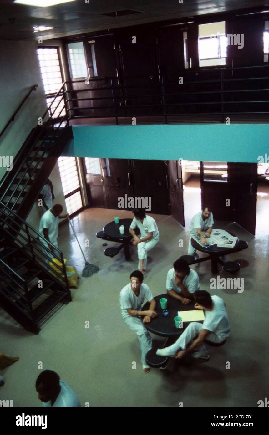 Detenuti nella prigione di Travis County ad Austin, Texas. Nessuna release ©Bob Daemmrich Foto Stock