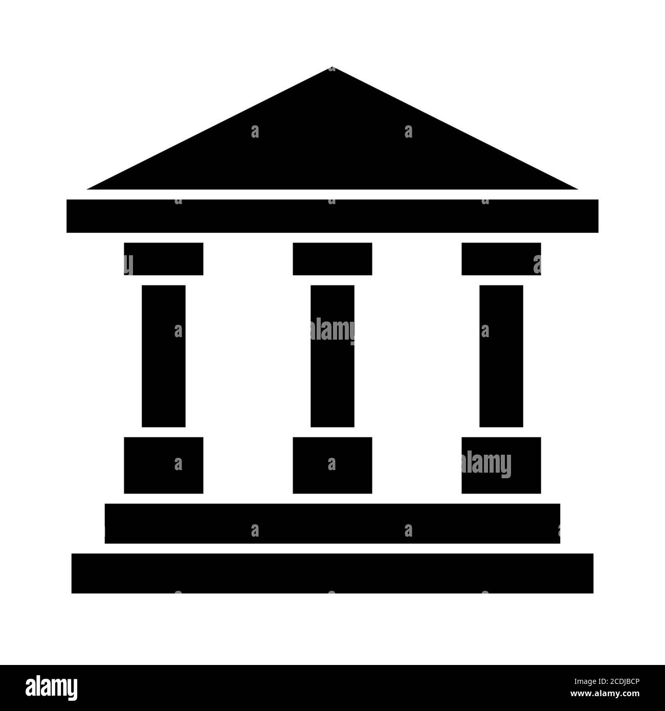 Bank Building Banking Glyph icona Foto Stock