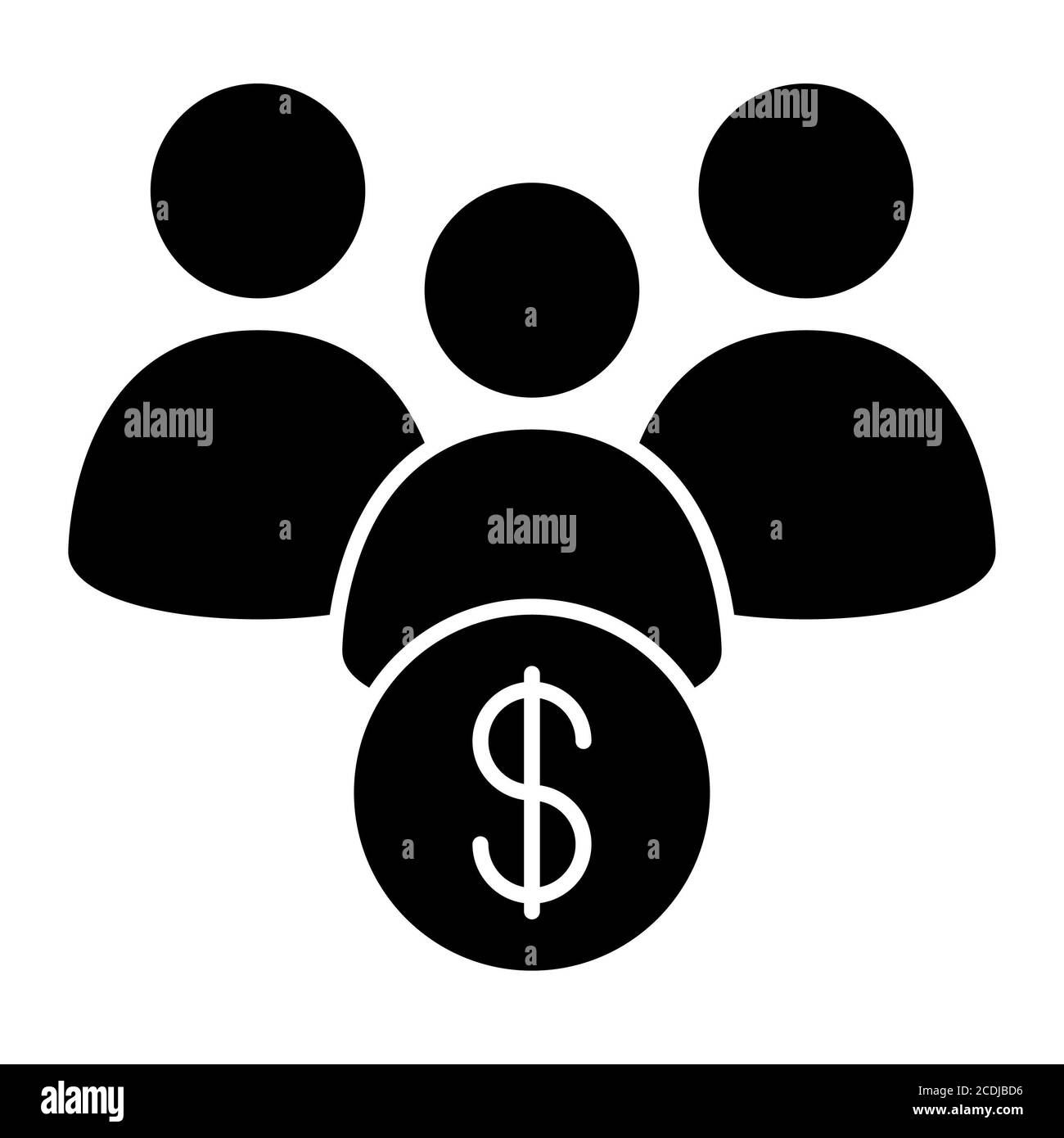 Group Investment Banking Glyph icona Foto Stock
