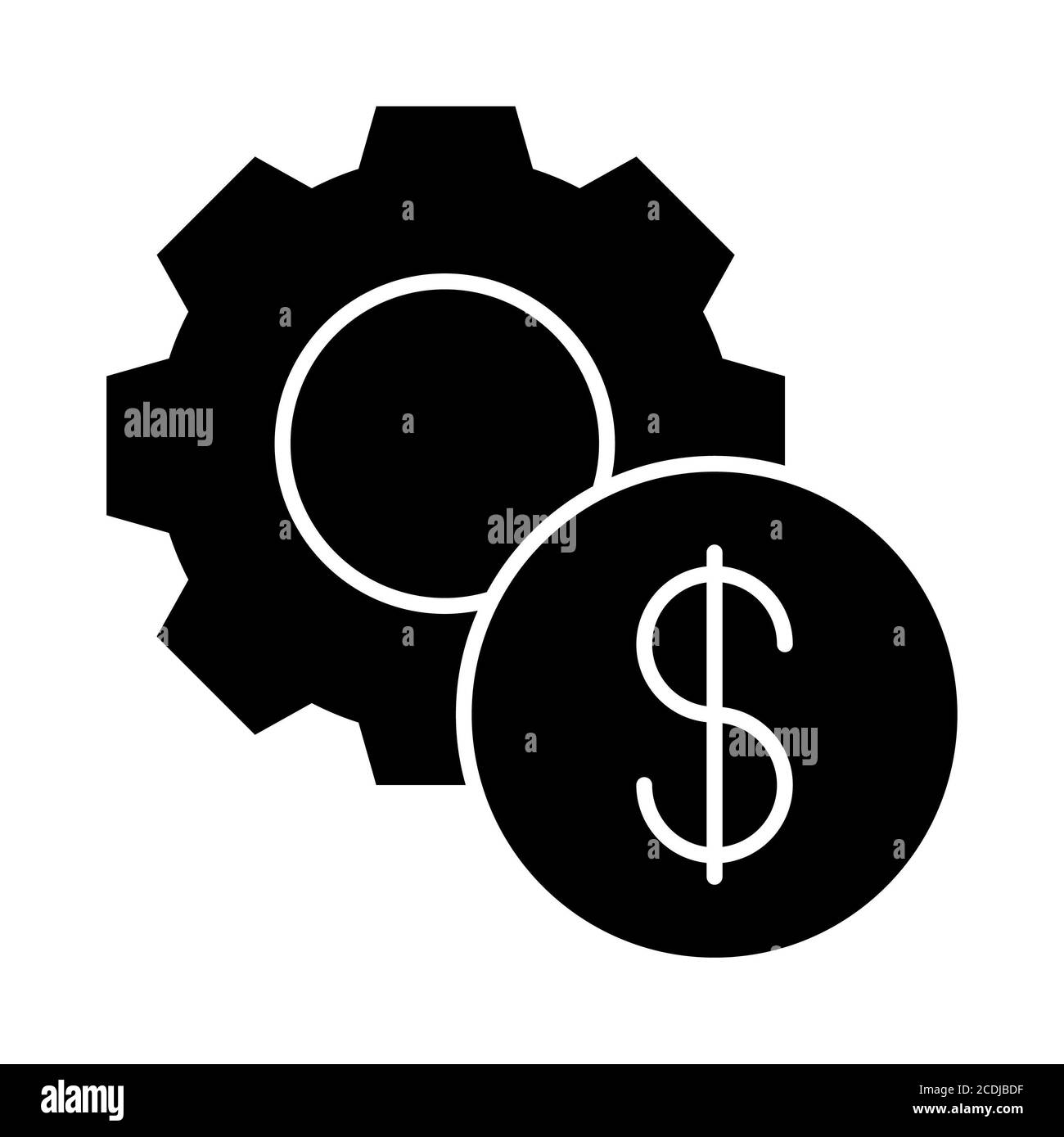 Money Managing Banking Glyph icona Foto Stock