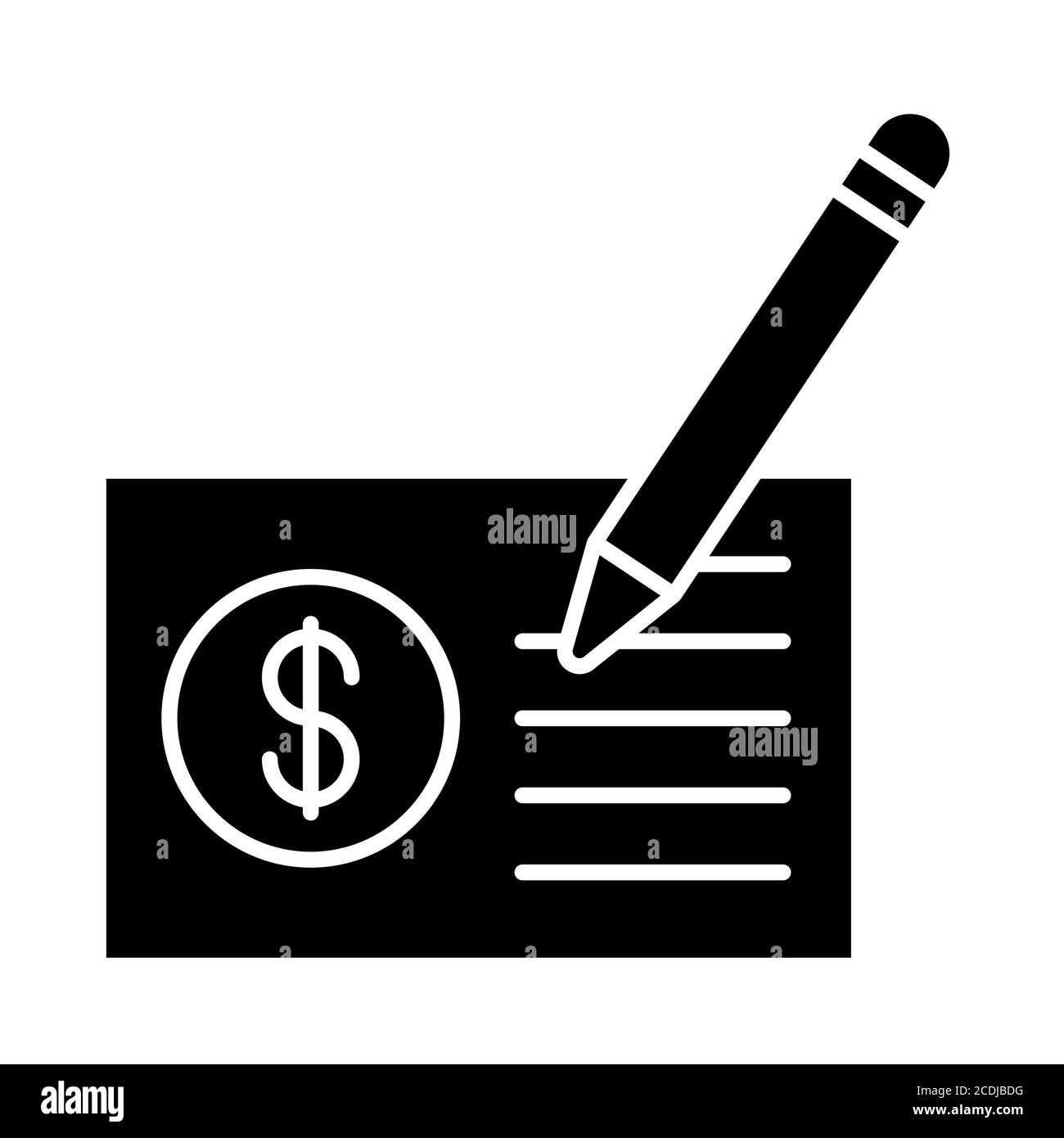 Contratto di investimento Banking Glyph icona Foto Stock