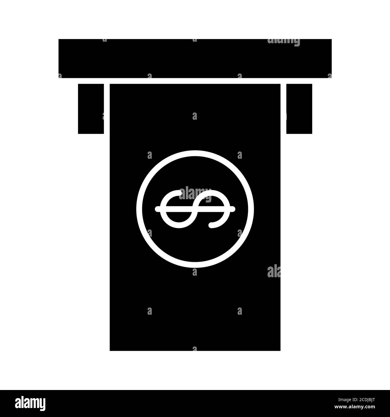 ATM Banking Glyph icona Foto Stock