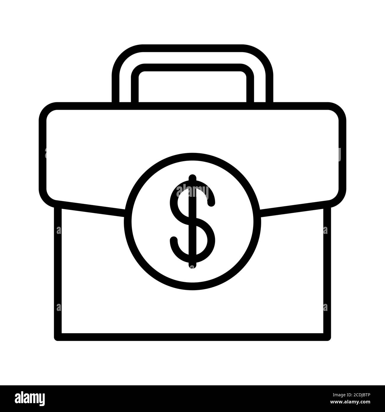 Icone della linea di Money Banking di Business Foto Stock