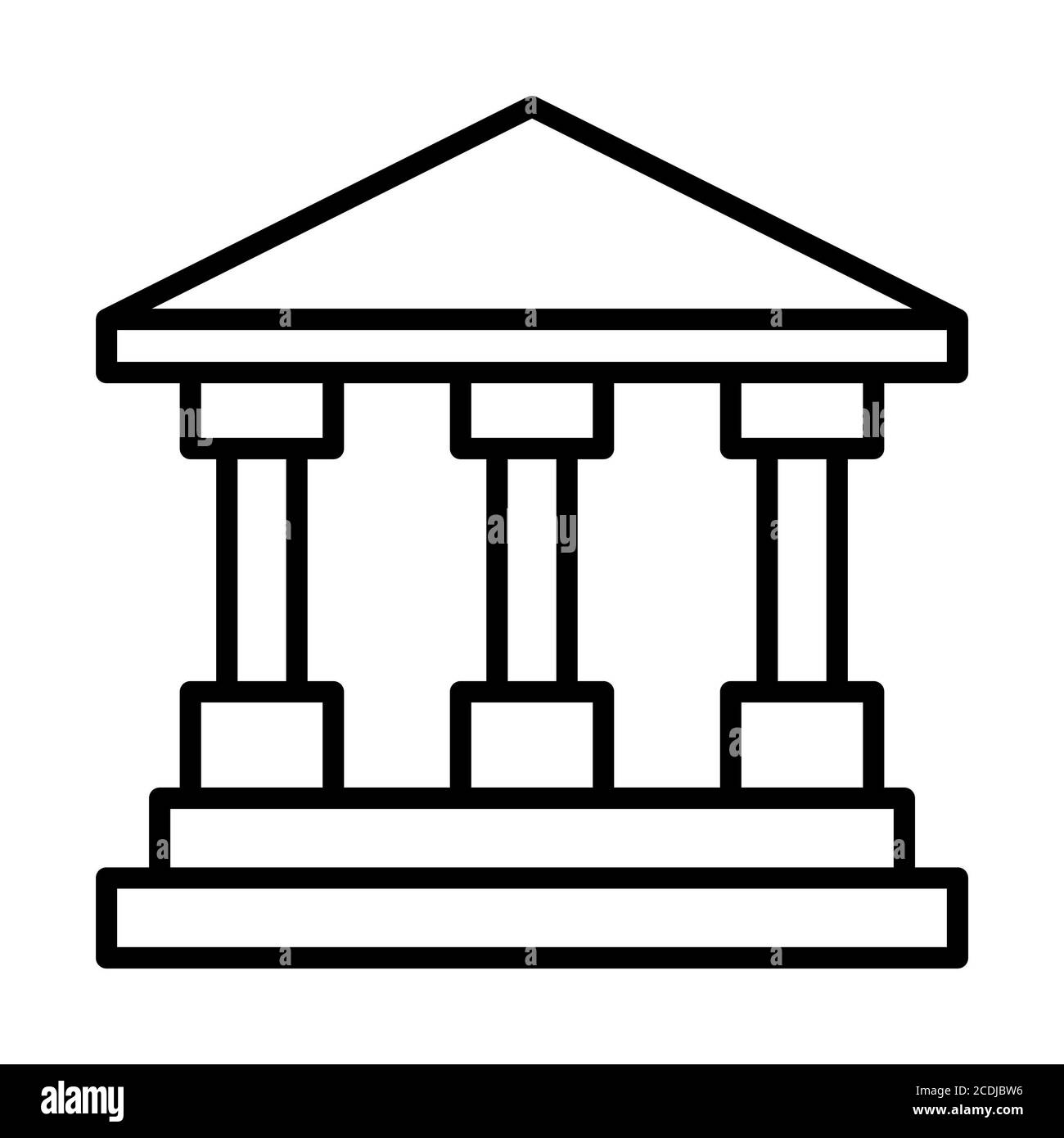 Icone della linea bancaria bancaria Foto Stock