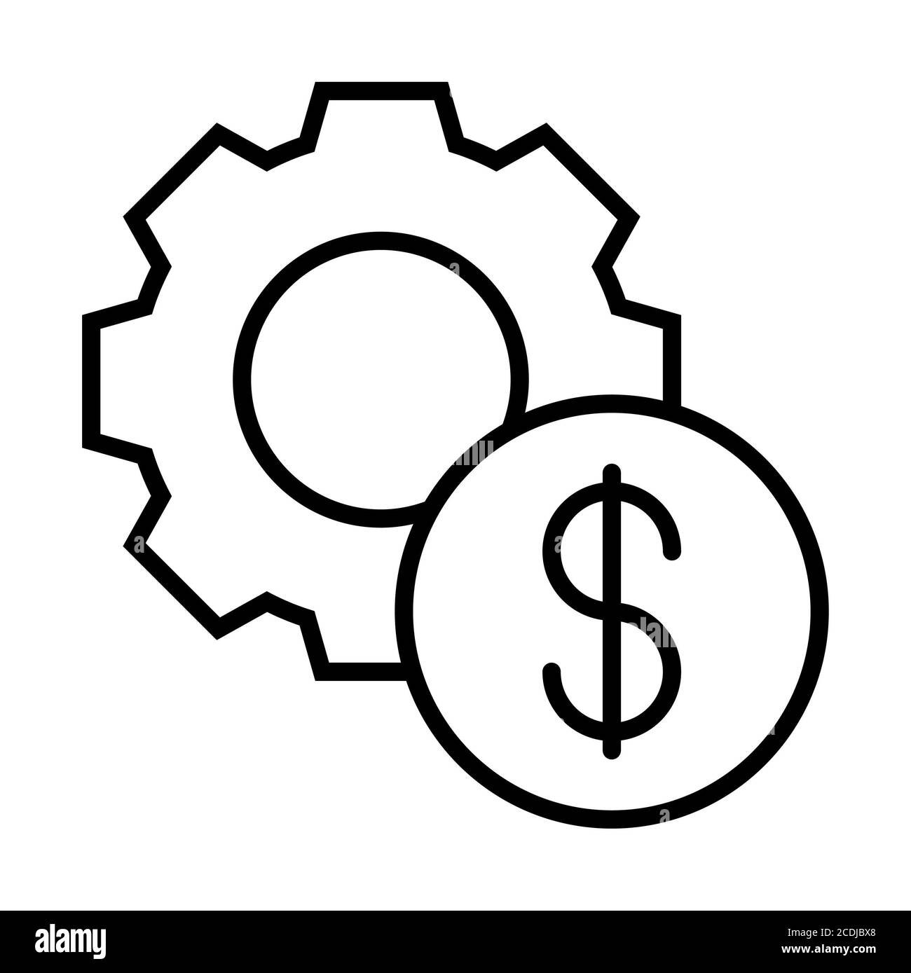 Gestire le icone delle linee di Money Banking Foto Stock