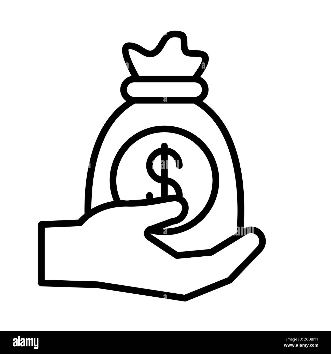 Dare le icone della linea di Money Banking Foto Stock