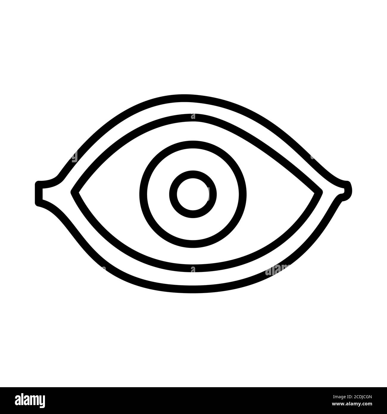 Icona linea di anatomia oculare Foto Stock