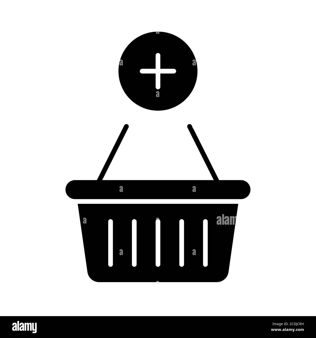 Aggiungi al carrello Shopping Glyph icone Foto Stock