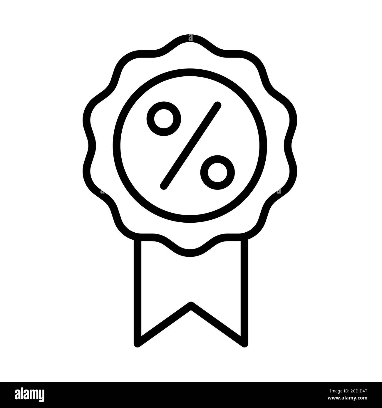 Icone della linea di shopping di sconto Foto Stock