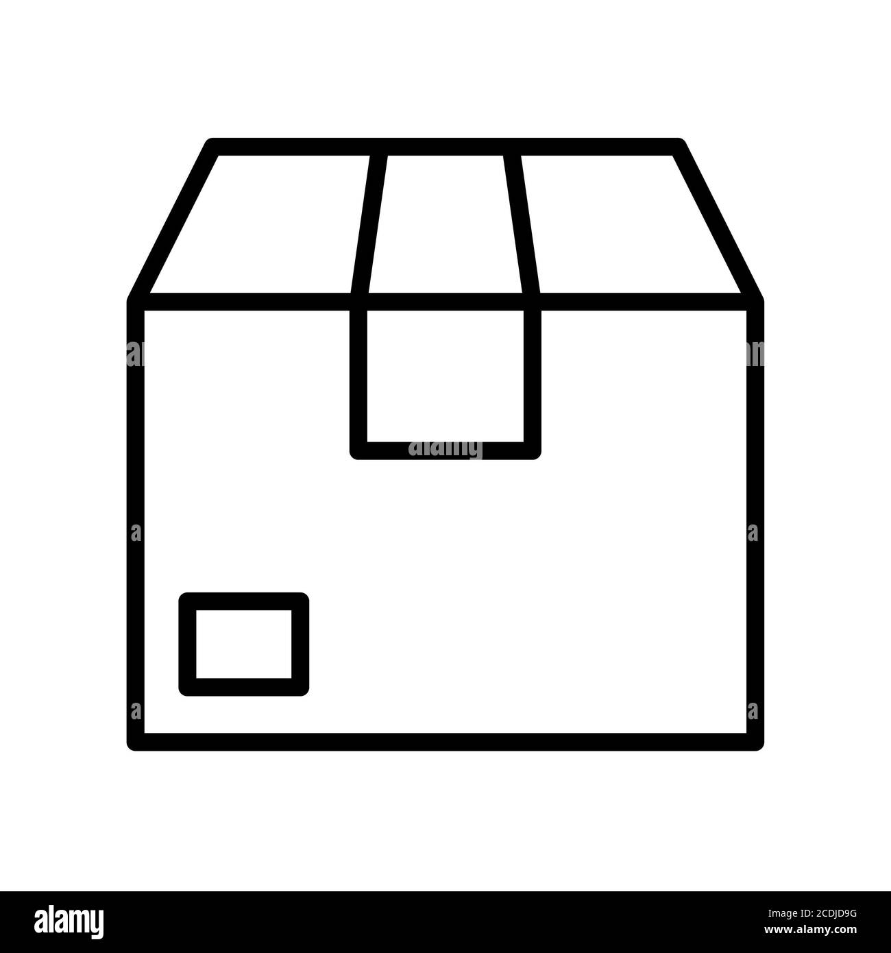 Icone della linea di acquisto del pacchetto Foto Stock