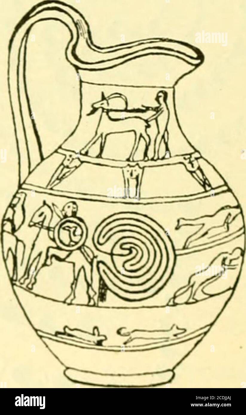 La Corte aperta . VECCHIA MONETA DI CNOSSO, CRETA. A Roma, una Danza Troia  fu celebrata in tempi molto antichi; e tali danze devono essere state  celebrate fin dal SeventhCentury B.