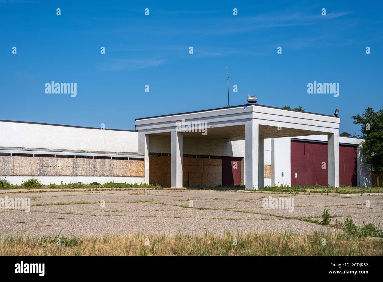 Motel abbandonato a Sioux City Foto Stock
