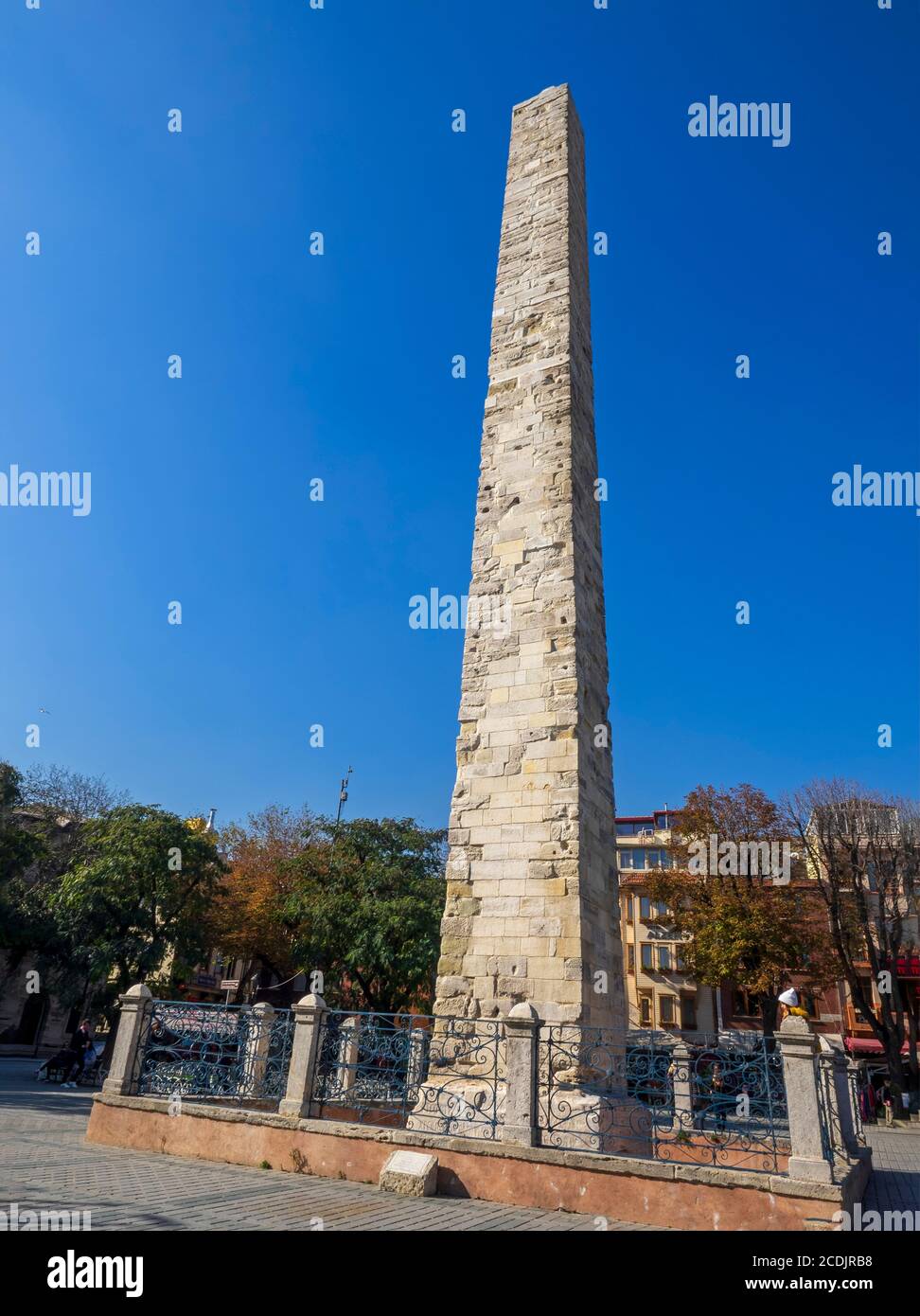 Antico Obelisco di Costantino, Obelisco in muratura nell'Ippodromo di Costantinopoli. Foto Stock