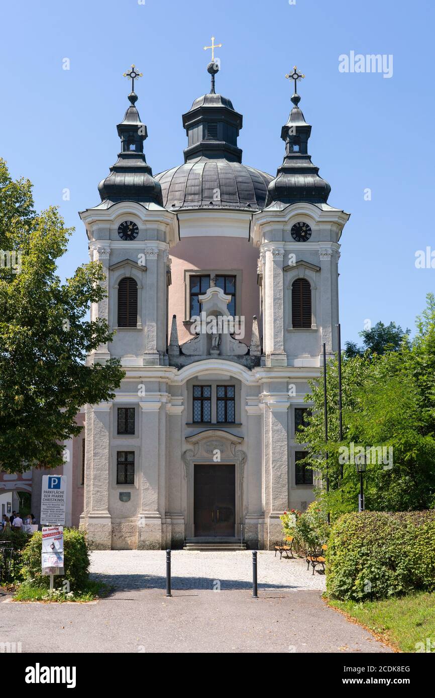 Il barocco Pfarre e Wallfahrtskirche Christkindl (Chiesa Parrocchiale di Christkindl) meta turistica e di pellegrinaggio a Steyr, Austria superiore Foto Stock