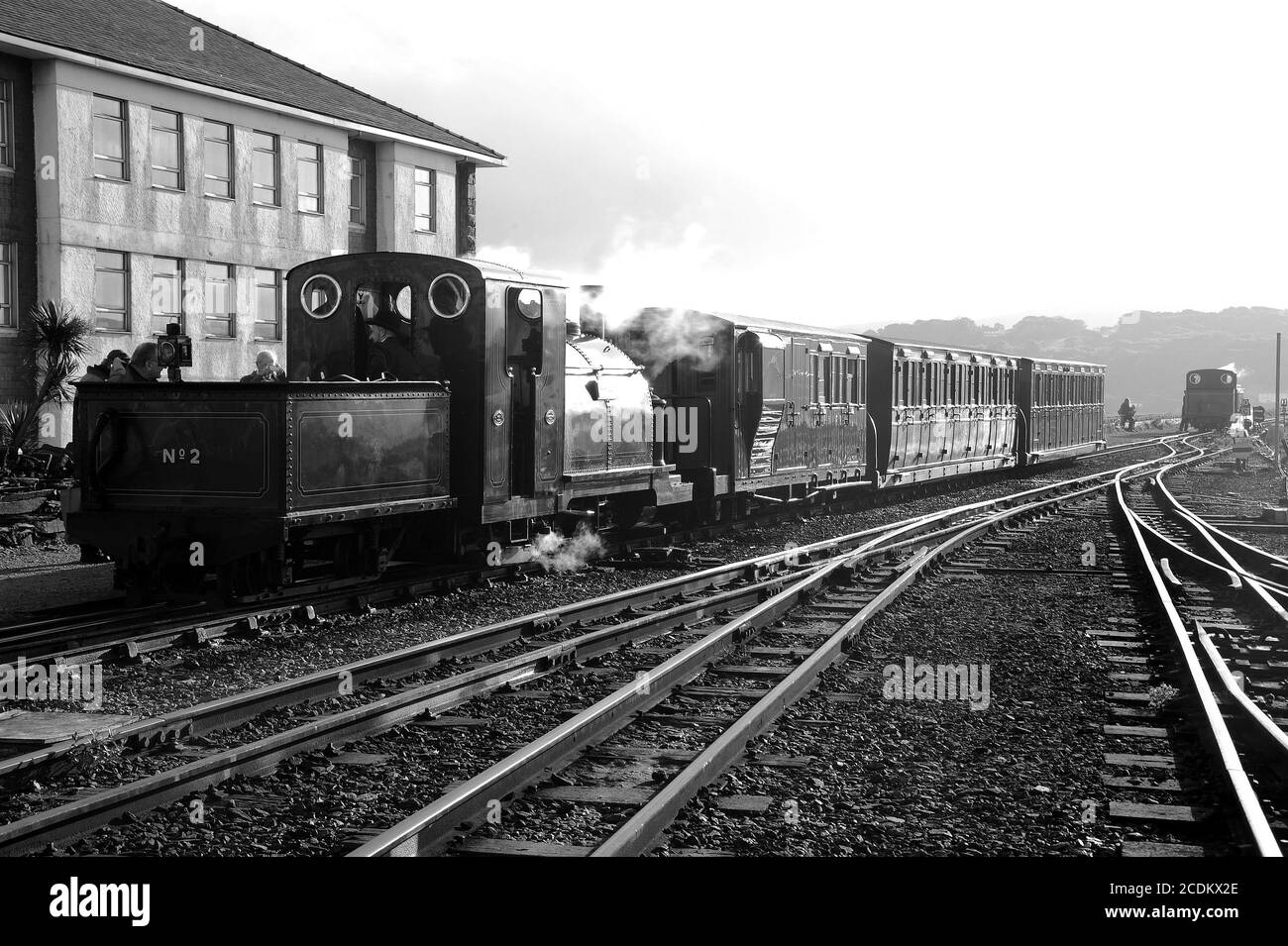 'Prince' al Porto di Porthmadog con un servizio navetta per Beddgelert. Foto Stock