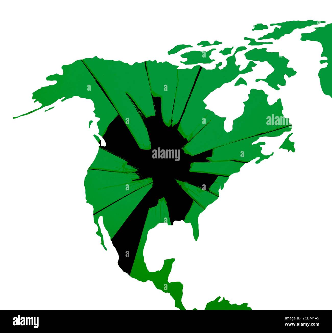 Broken USA, illustrazione concettuale. Foto Stock