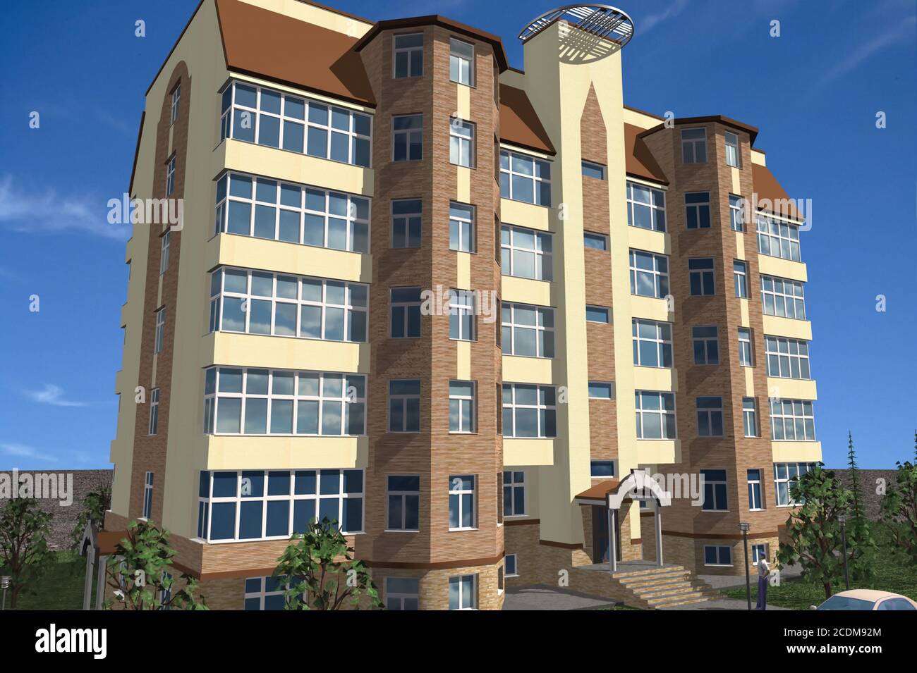 Edificio multipiano Foto Stock