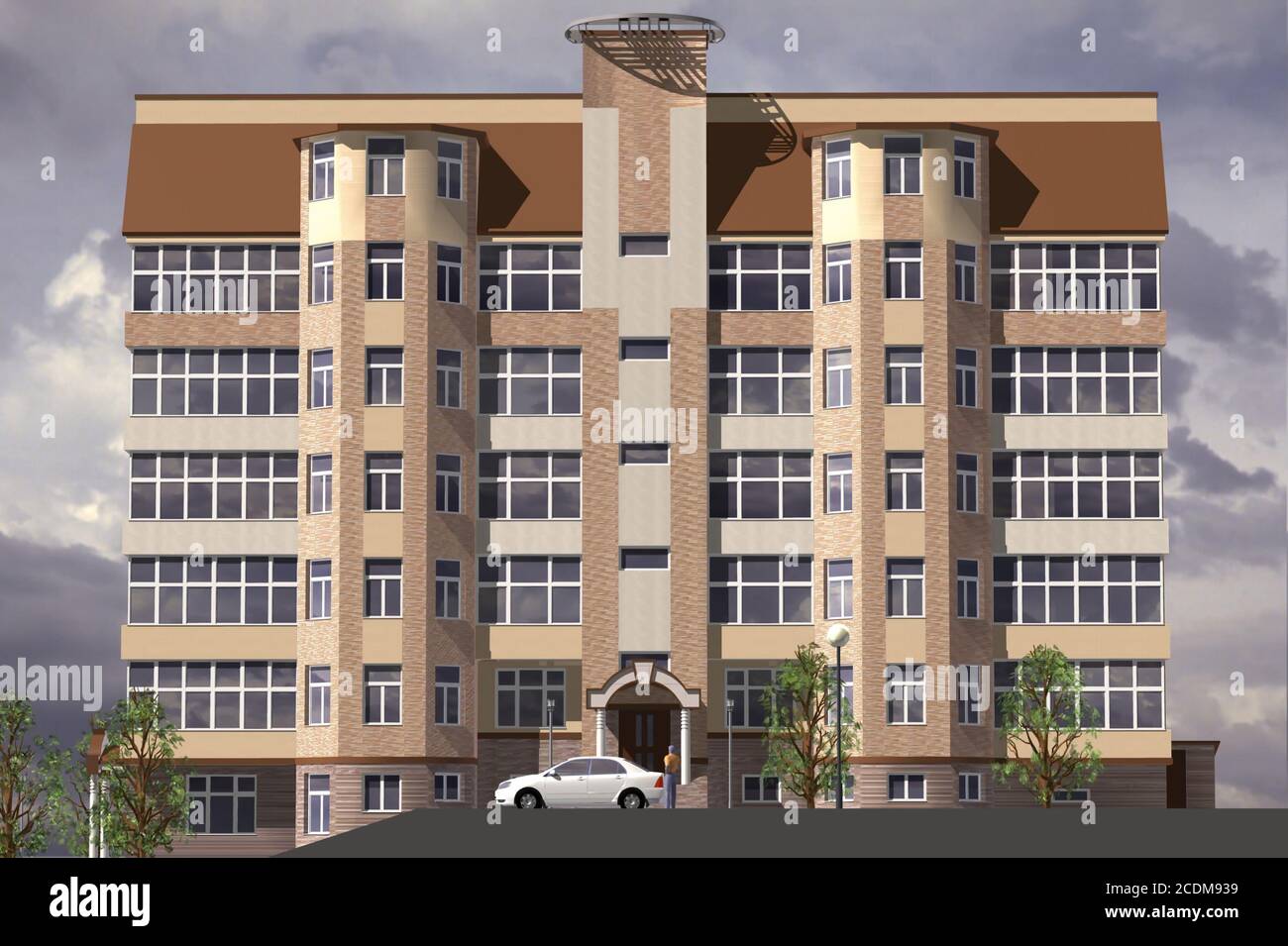 Edificio multipiano Foto Stock