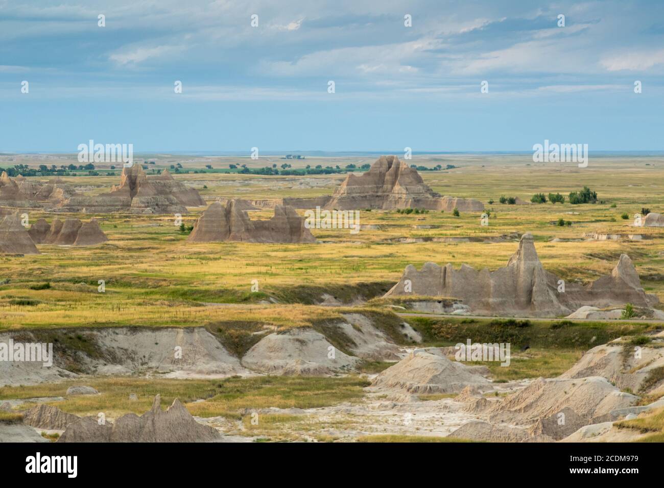 Tramonto al Badlands National Park, South Dakota Foto Stock