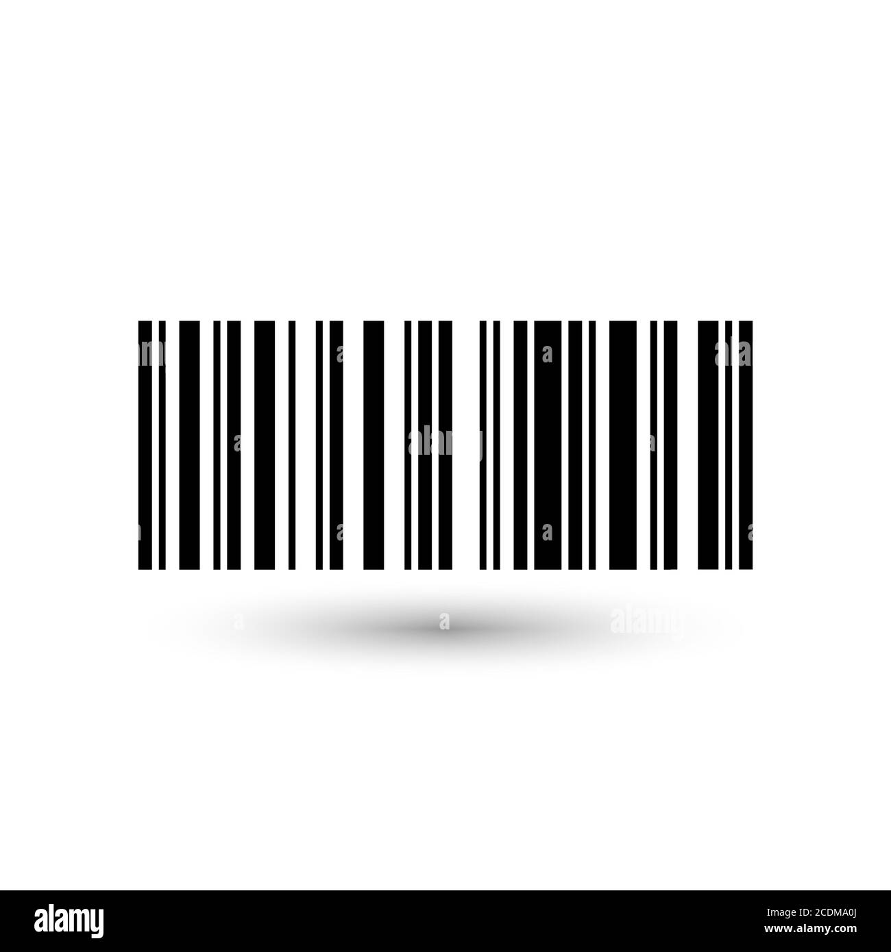 Icona del codice a barre realistico. Un moderno e semplice codice a barre piatto. Marketing, il concetto di Internet Illustrazione Vettoriale