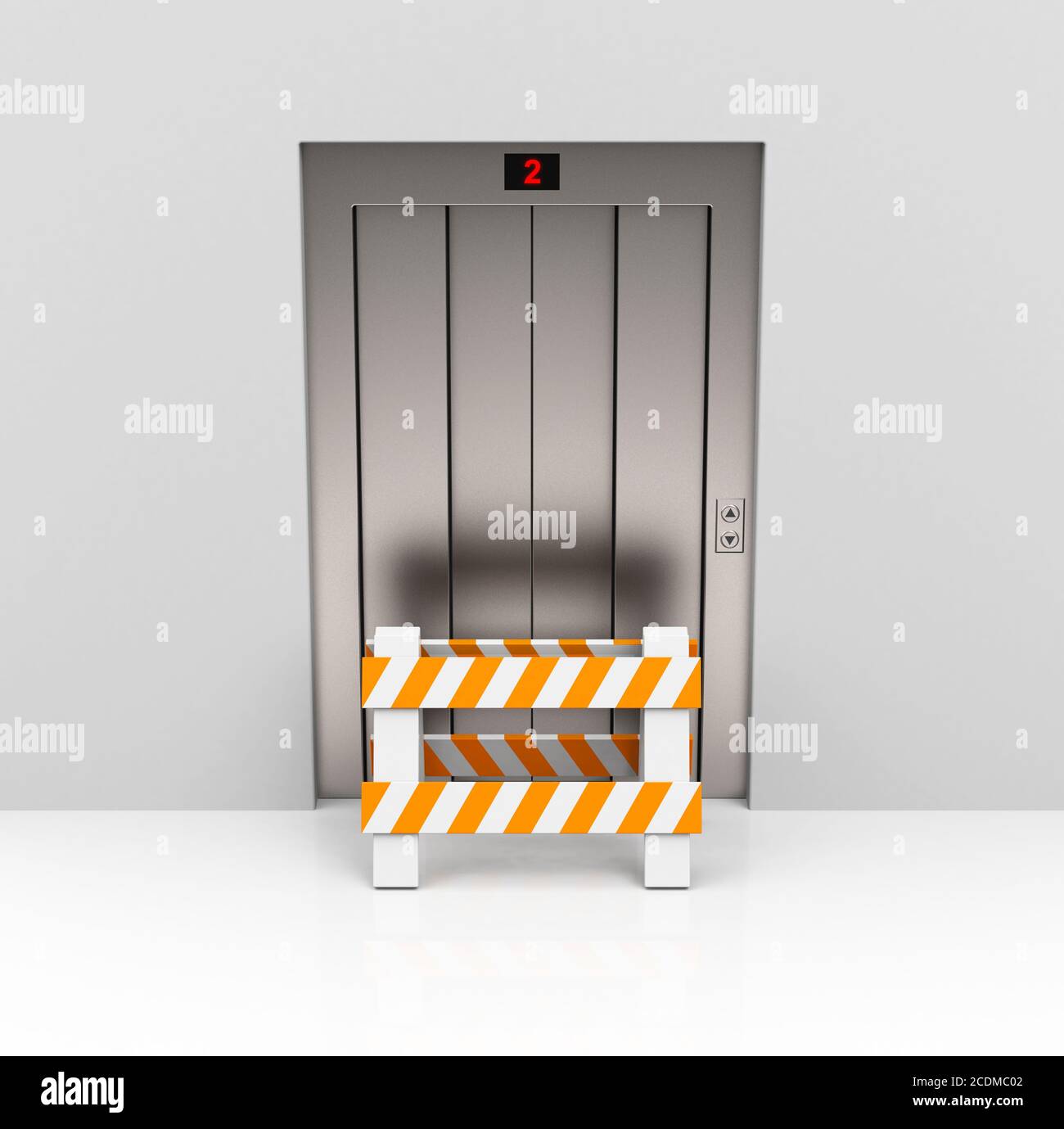 l'ascensore bloccato Foto Stock