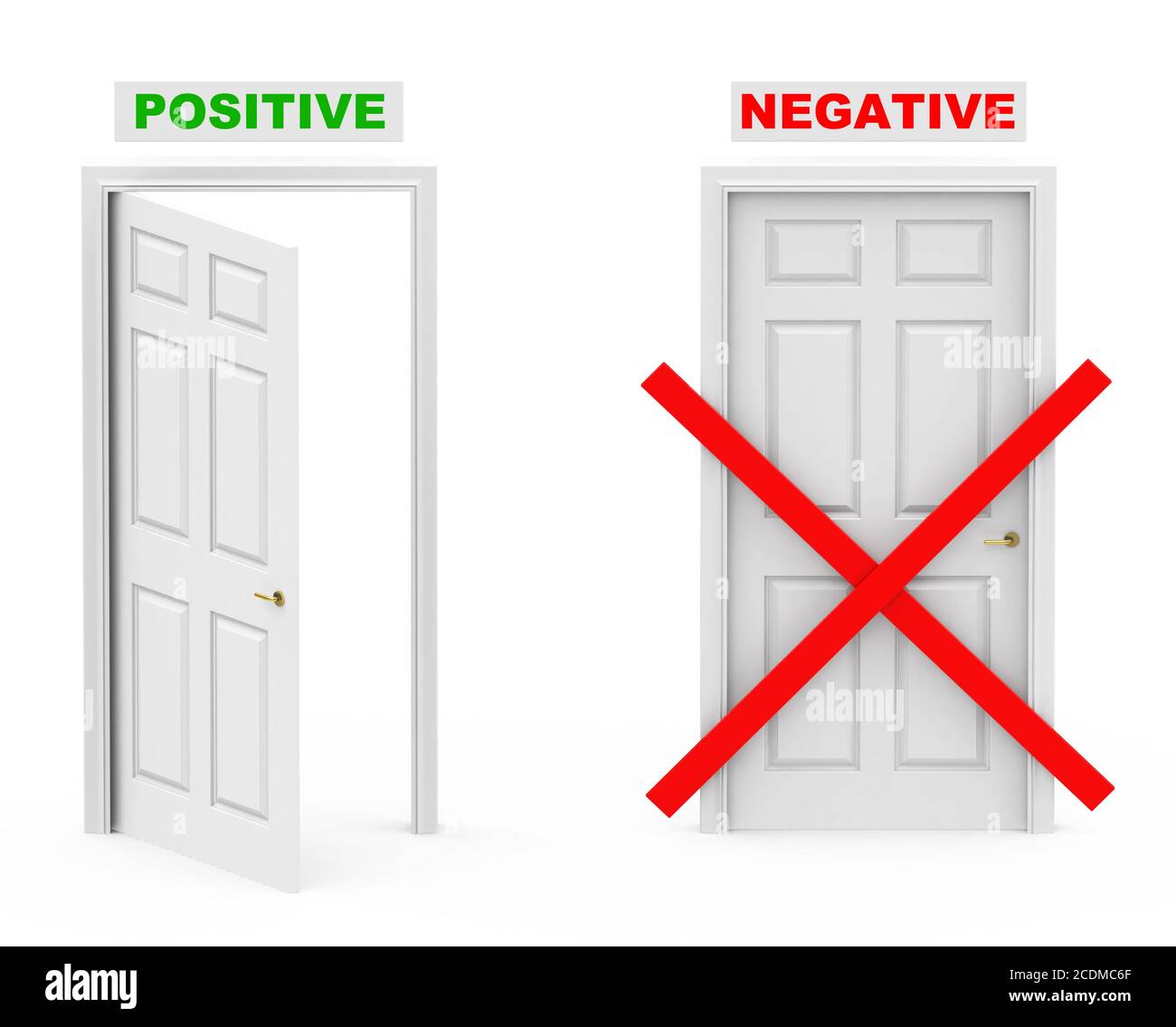 Positivo e negativo Foto Stock