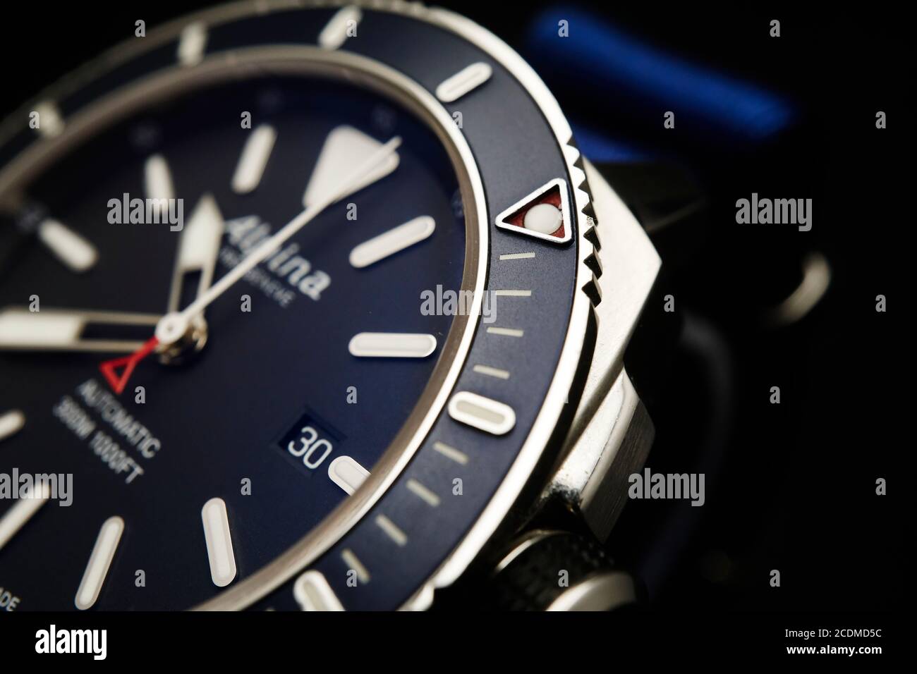 Primo piano e foto artistiche di un'immersione Alpina Seastrong Guarda Foto Stock