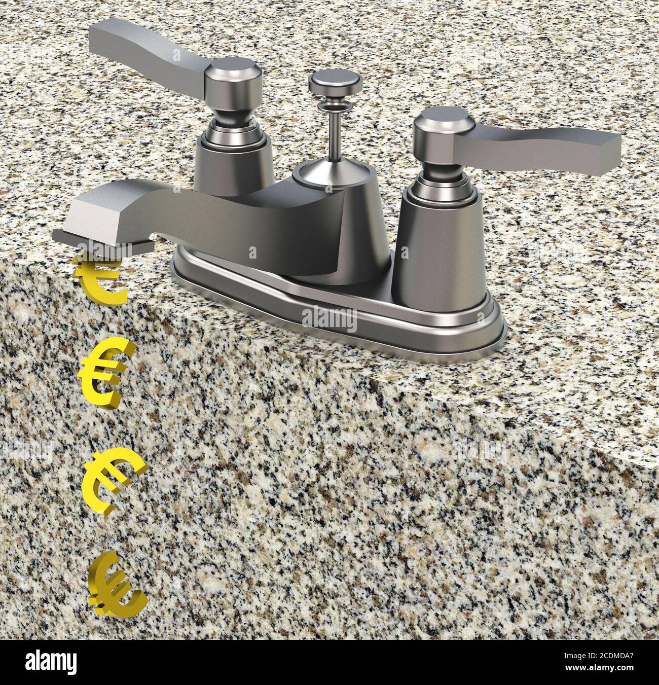 la valvola del denaro Foto Stock