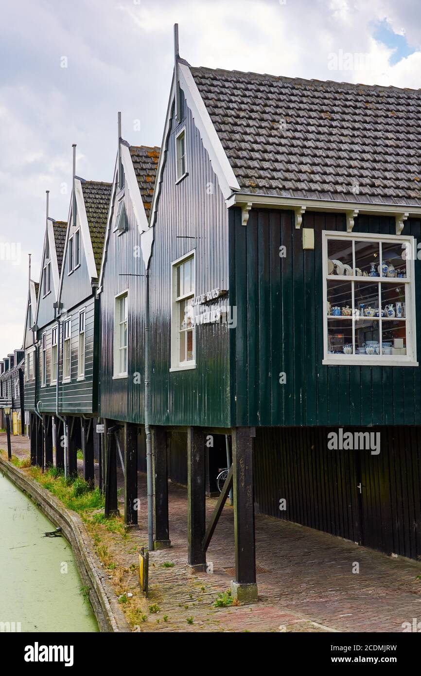 Edifici a Marken Haven, Nord-Olanda, il Neth Foto Stock
