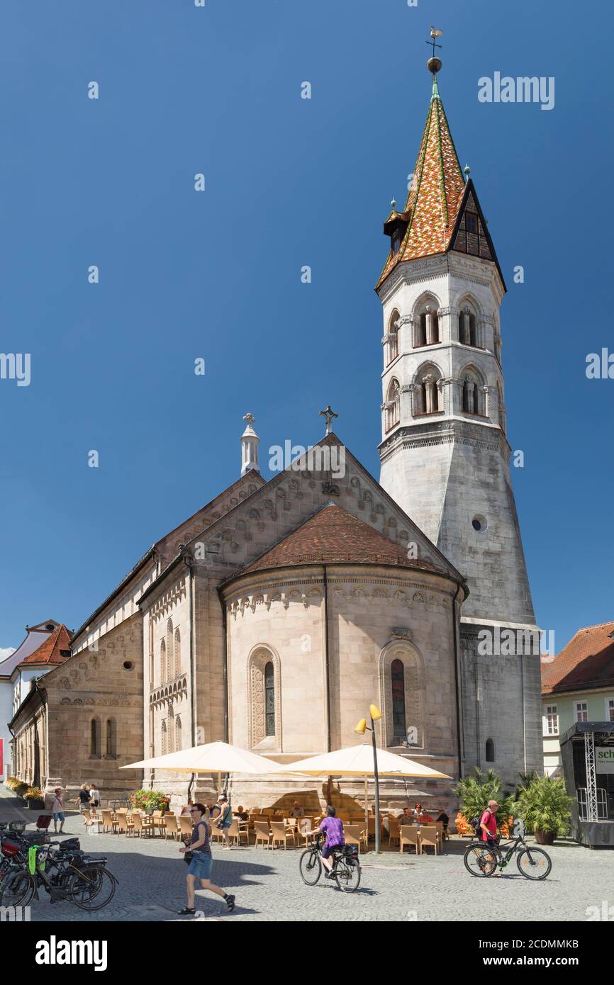 Johanniskirche am Marktplatz, Schwaebisch Gmuend, Baden-Wuerttemberg, Germania Foto Stock