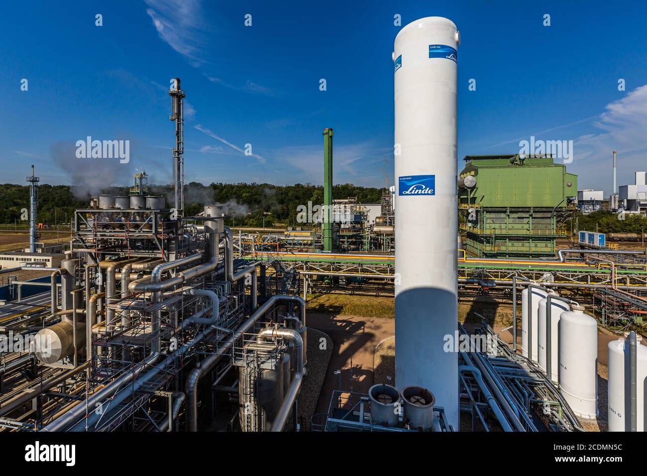 Stabilimento di produzione di idrogeno di Lime Tree AG, Leuna, Germania Foto Stock