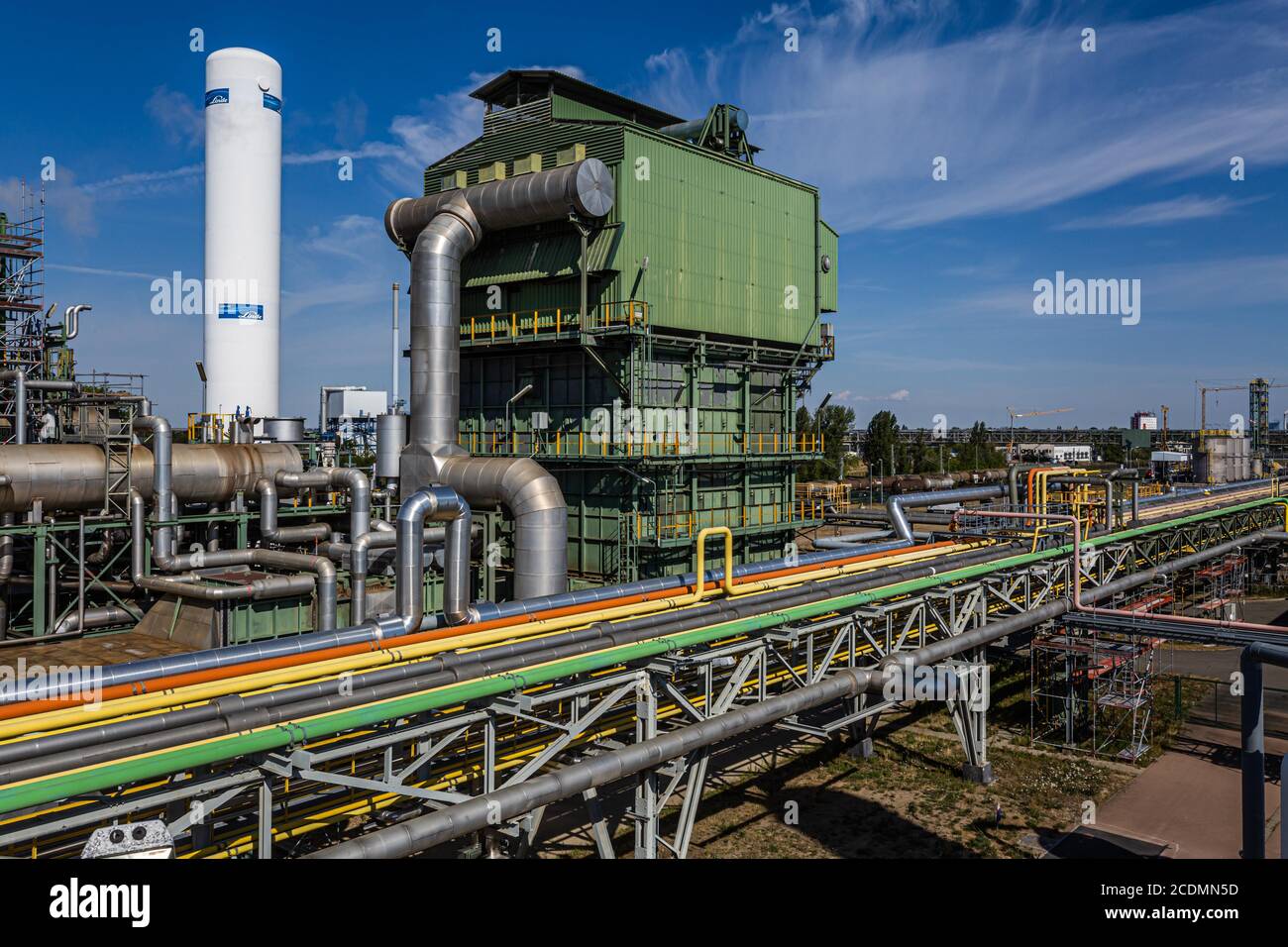 Stabilimento di produzione di idrogeno di Lime Tree AG, Leuna, Germania Foto Stock