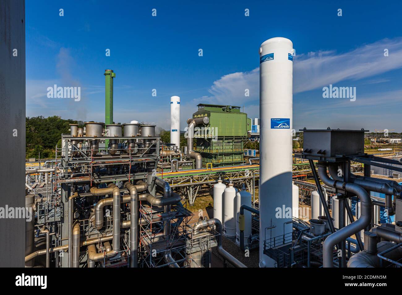 Stabilimento di produzione di idrogeno di Lime Tree AG, Leuna, Germania Foto Stock