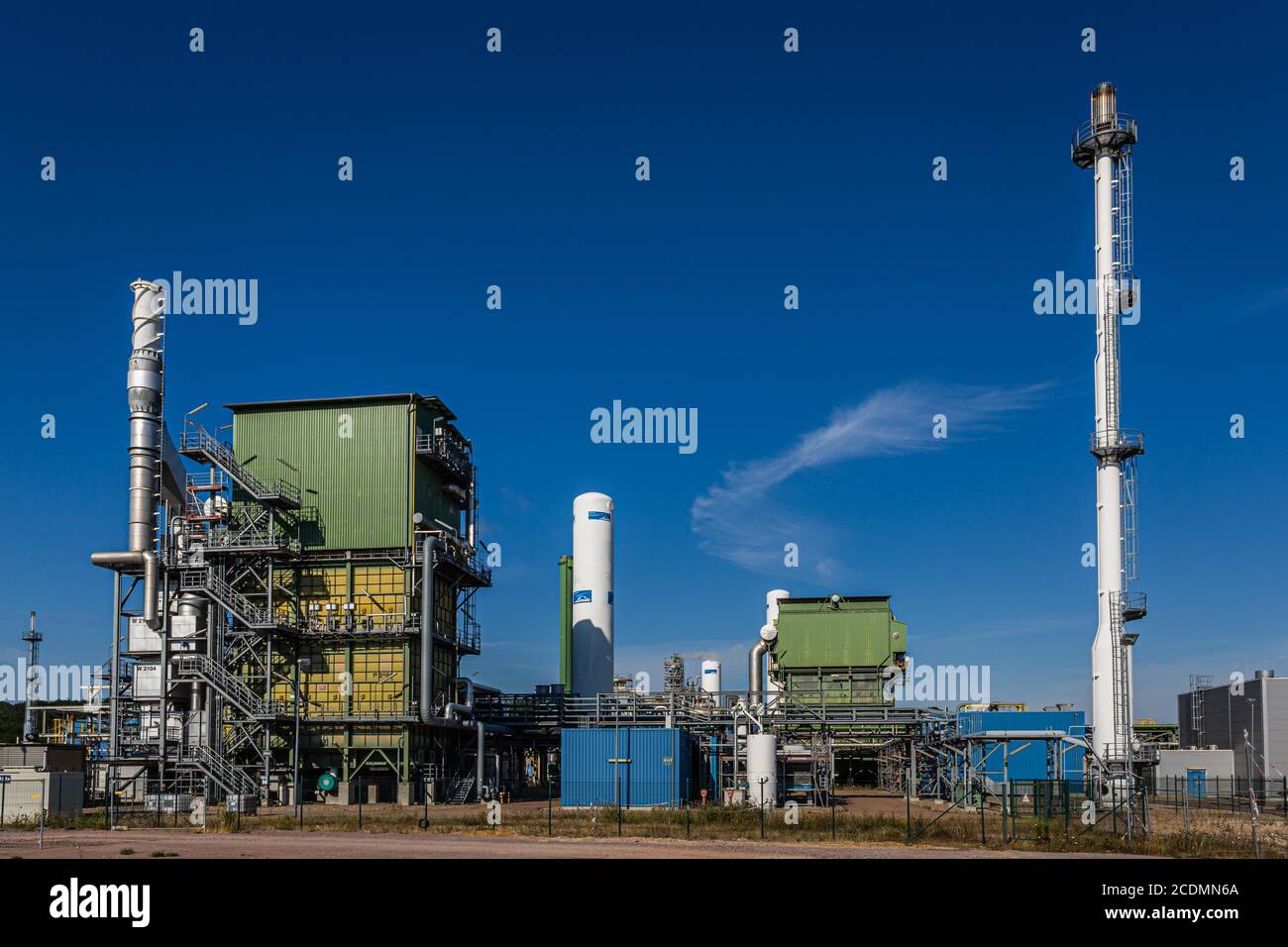 Stabilimento di produzione di idrogeno di Lime Tree AG, Leuna, Germania Foto Stock